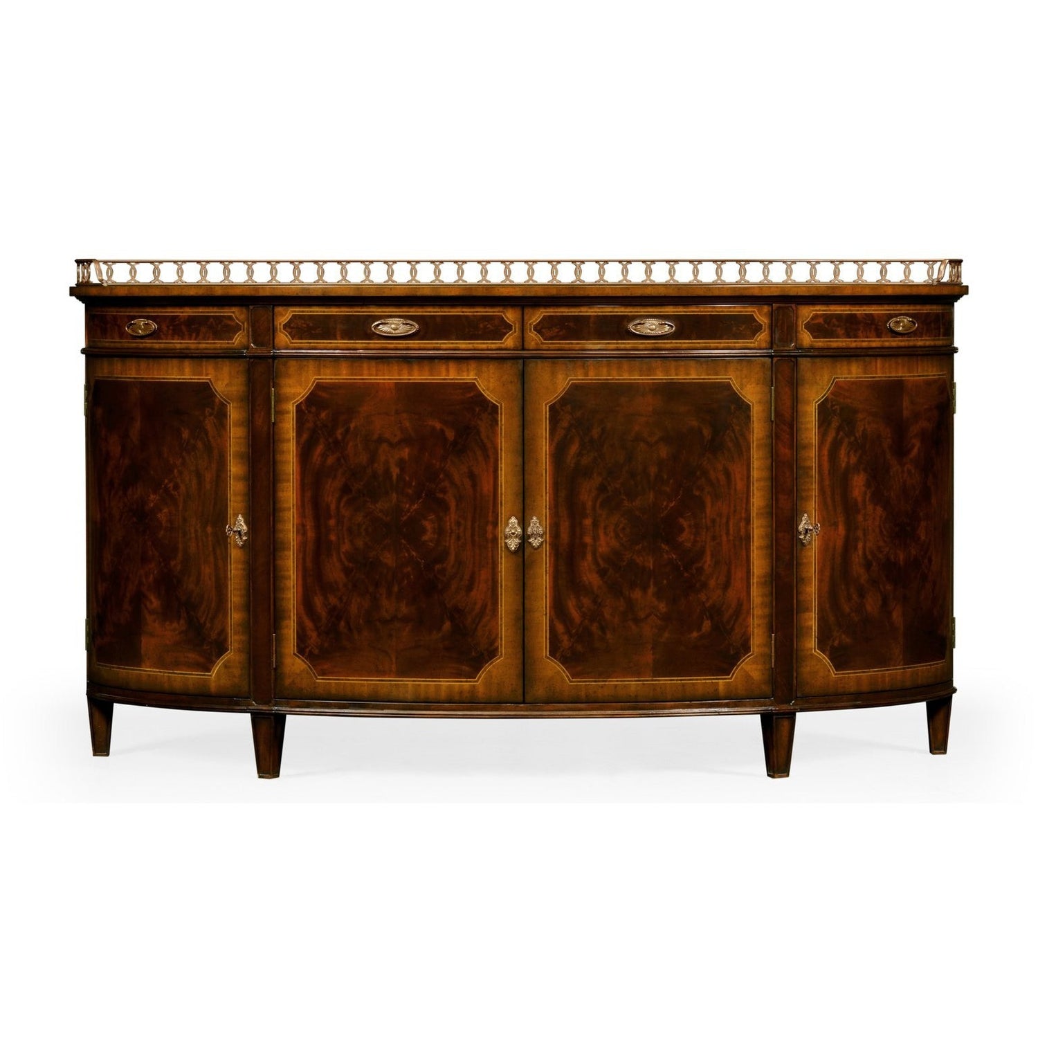 Jonathan Charles, Großes Mahagoni Demilune Sideboard