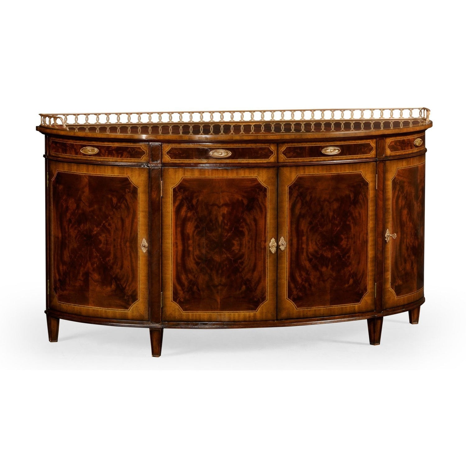 Jonathan Charles, Großes Mahagoni Demilune Sideboard