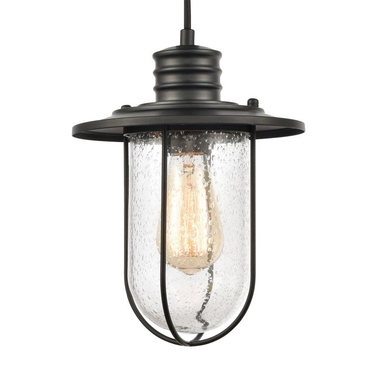 Elchheim, Lakeshore Drive 8'' Breite 1 - Licht Mini Pendelleuchte - Mattschwarz