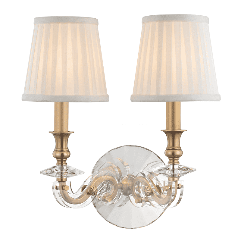 Hudson-Tal, Lapeer 2 Licht Wandleuchter Aged Brass