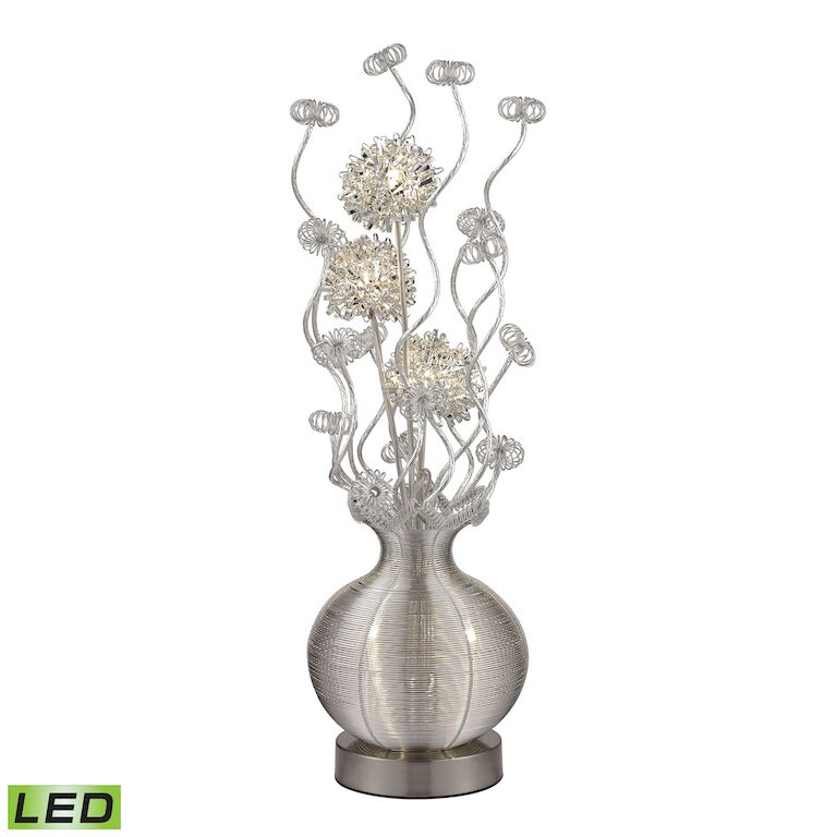 Elch Zuhause, Lazelle 33'' hoch 5 - Licht Tischlampe - Silber