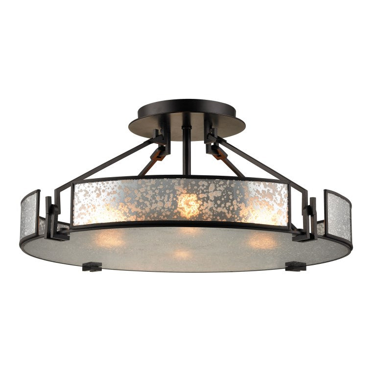 Elk Home, Lindhurst 21'' Wide 4 - Light Semi Flush Mount - Oil Rubbed Bronze