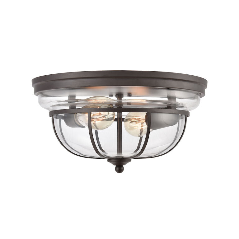 Elch Zuhause, Manhattan Boutique 13'' Wide 2 - Licht Flush Mount