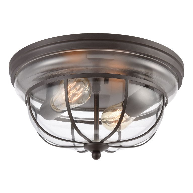 Elch Zuhause, Manhattan Boutique 13'' Wide 2 - Licht Flush Mount