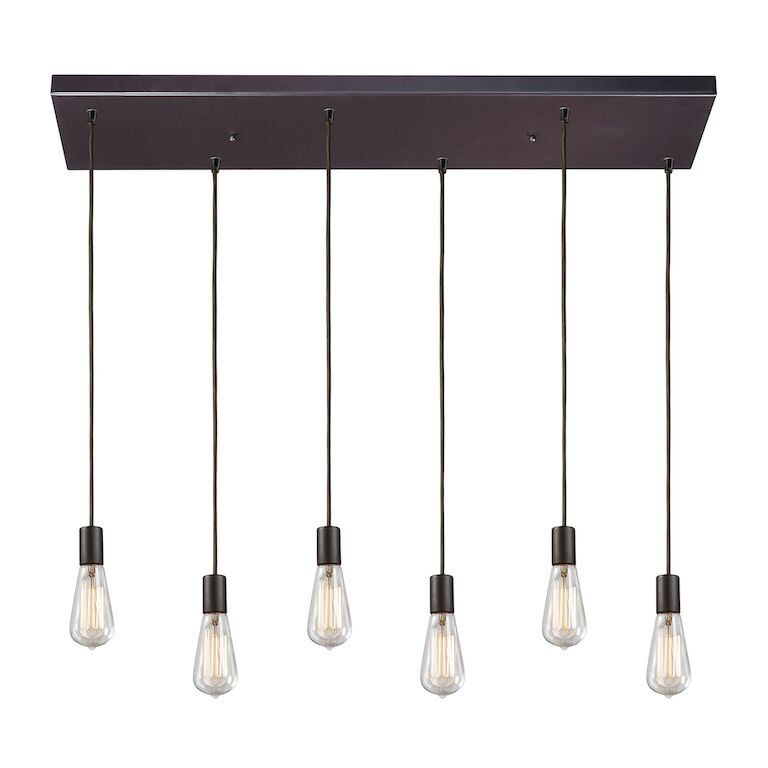 Elk Heimat, Menlow Park 30'' Wide 6-Light Multi Pendelleuchte - Geölte Bronze