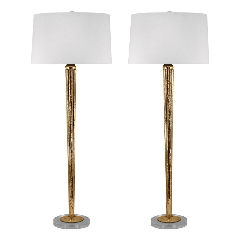 Elk-Heim, Quecksilberglas 37'' hoch 2 - Licht Buffet Lampe - Satz von 2 - Quecksilber Gold